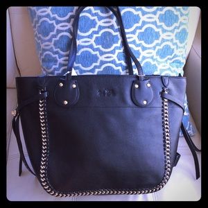 Coach Whiplash Tatum black leather tote bag